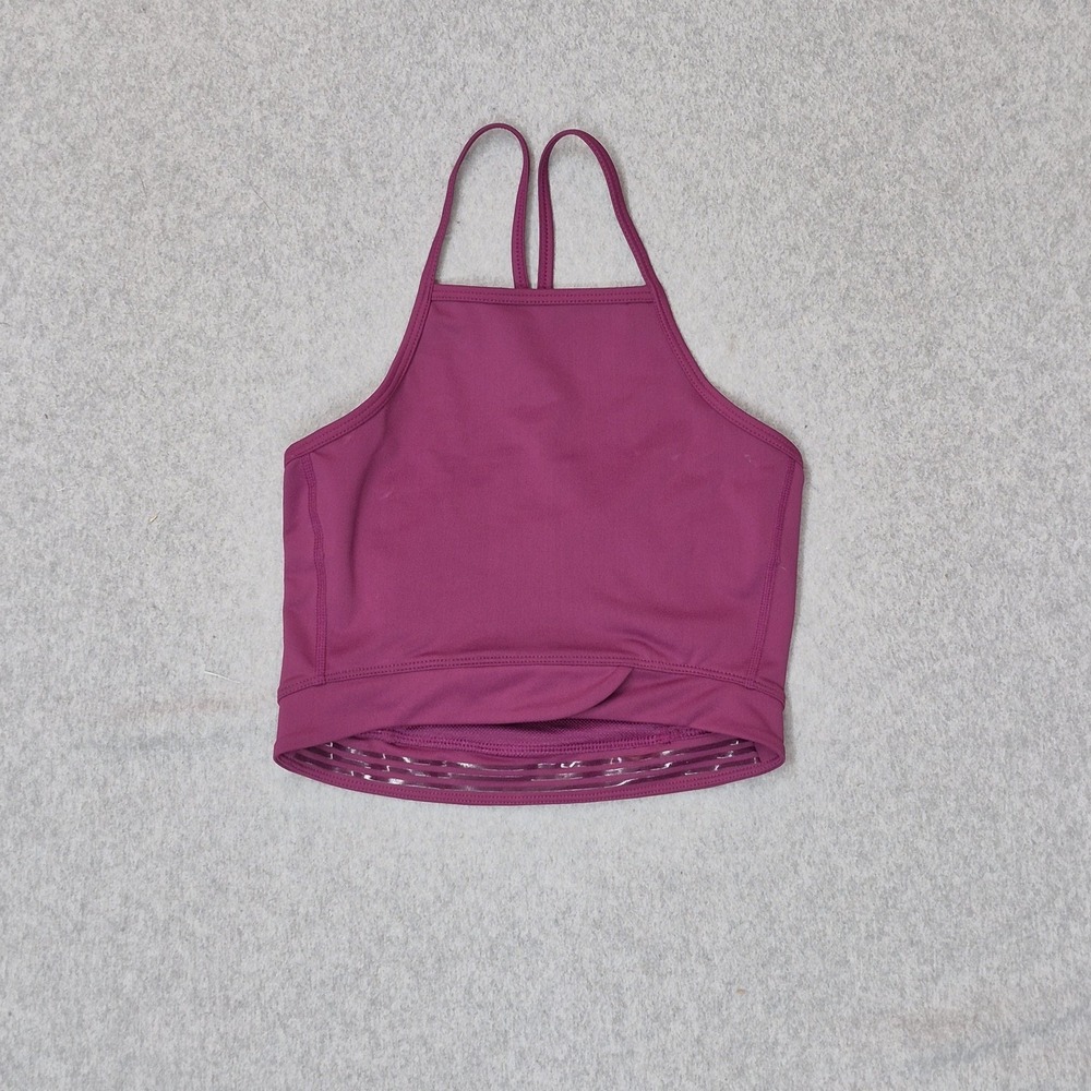 Free People Movement Women Sports Bra XS Purple Wireless Spaghetti High Neck